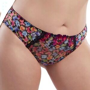 NWOT‎ Savage x Fenty Butterfly Floral Embroidered Bikini Panties- Plus Size 1X